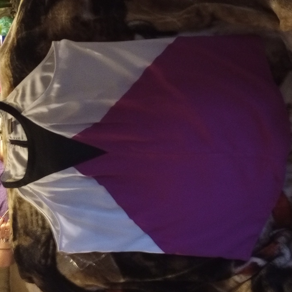 L Worthington Halter Style Color Block Top - image 1